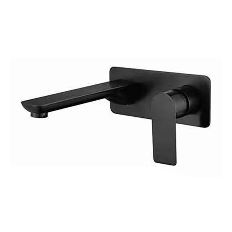 Black Contemporary Gravity Casting Wall-Mounted Faucet