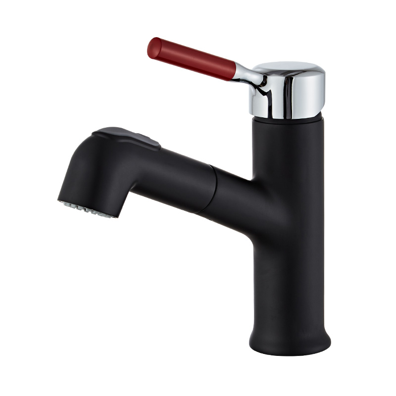 Black Hot and Cold Adjustable Basin Faucet