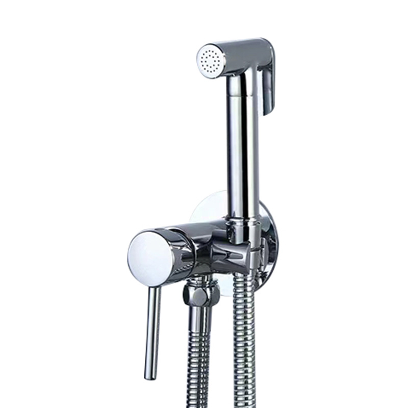 Handheld Bidet Sprayer Chrome Wall Mounted