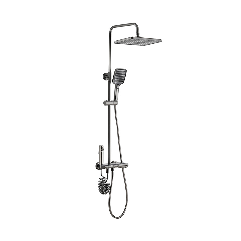 Gun Gray Hot & Cold Water Bathroom Thermostatic Shower Set