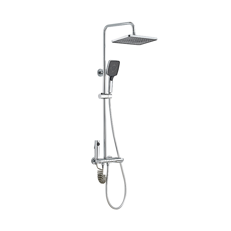 Black Hot & Cold Water Bathroom Thermostatic Shower Set