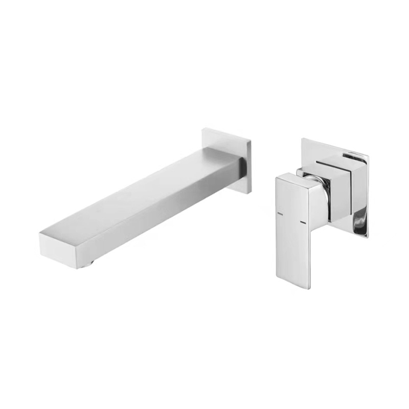 Chrome Single-Handle Wall-Mounted Faucet