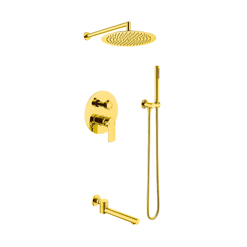 Titanium Wall Installation Shower Set with Handheld Shower