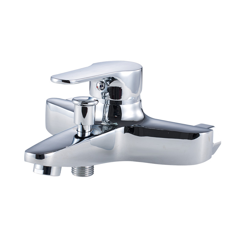 Chrome Modern Wall-Mounted Bath Faucet