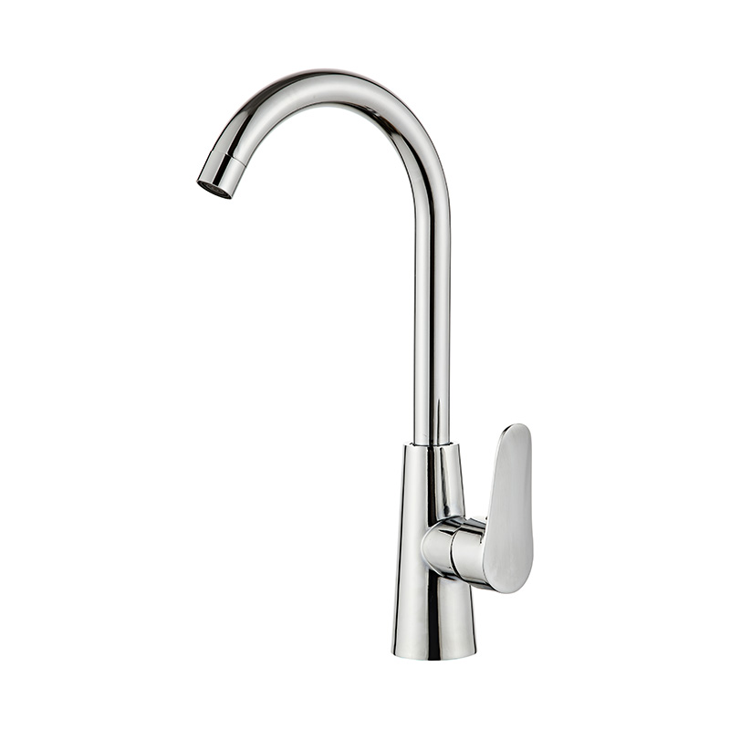 High Standard Electroplating Zinc Alloy Handle Kitchen Faucet