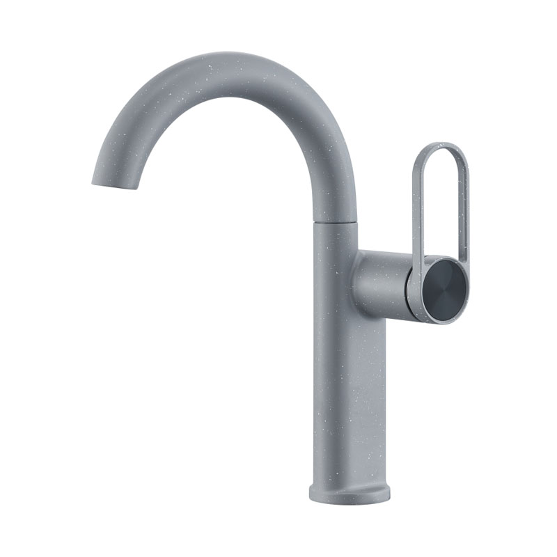 Single Handle Basin Faucet with Large Round Swivel Spout