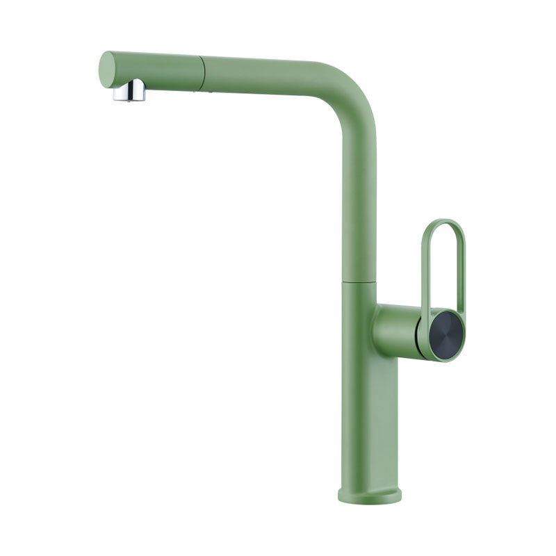 Sage Green ETAL Sorrento Kitchen Faucet with Swivel L-Spout