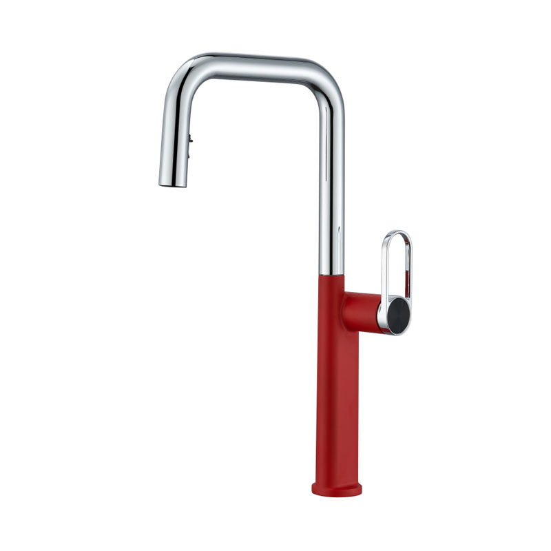 Pull-Down Adjustable Spout Kitchen Faucet